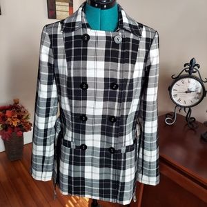 🏷Sale Rampage Plaid Double Breasted Belted Trench Coat